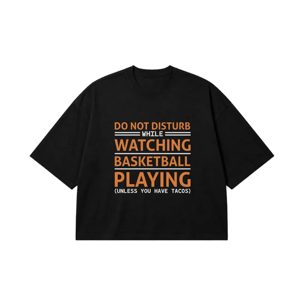 تیشرت باکسی بسکتبال طرح Do Not Disturb کد 8506
