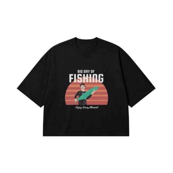 تیشرت باکسی ماهیگیری طرح Big Day Of Fishing کد 8526