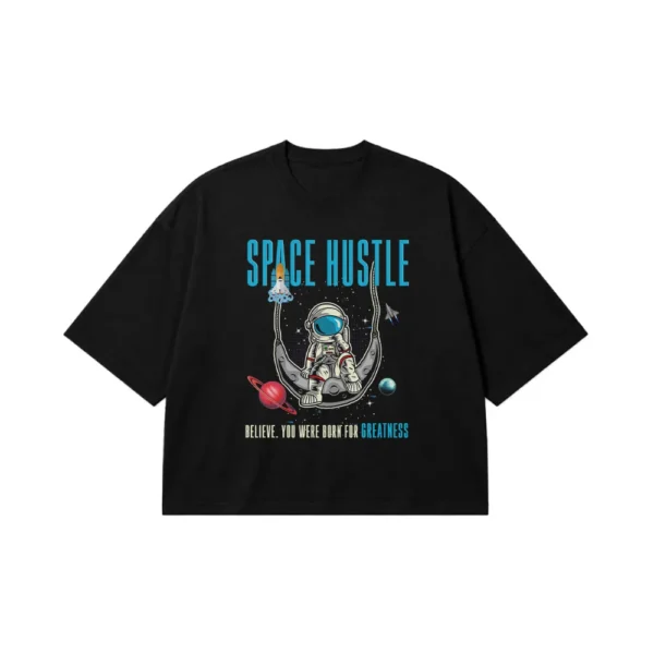 تیشرت باکسی فضانورد طرح Space Hustle کد 854