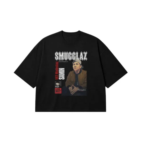 تیشرت باکسی پرتره با نوشته Smugglaz کد 855