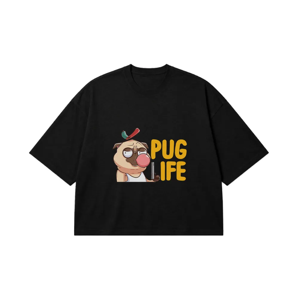 تیشرت باکسی سگ طرح Pug Life بابل‌گام کد 8831