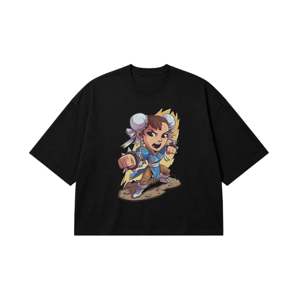 تیشرت باکسی استریت فایتر طرح چون لی (Chun-Li) کد 898
