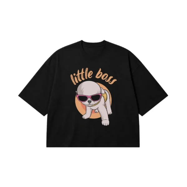 تیشرت باکسی سگ طرح Little Boss کد 8987