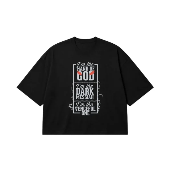 تیشرت باکسی طرح Hand Of God Dark Messiah کد 9024