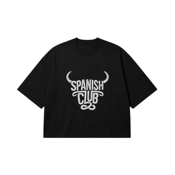 تیشرت باکسی طرح Spanish Club (شاخ گاو) کد 9171