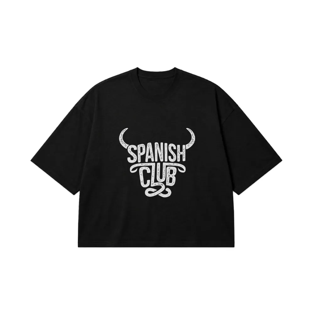 تیشرت باکسی طرح Spanish Club (شاخ گاو) کد 9171