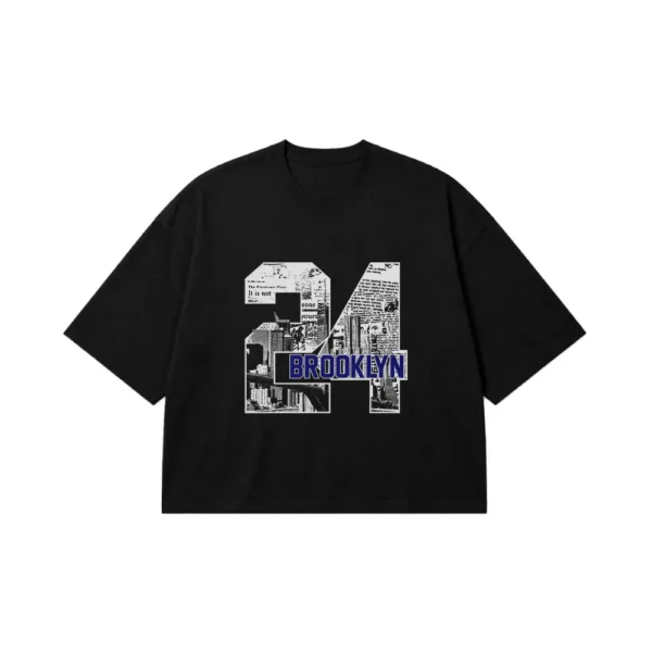 تیشرت باکسی عدد ۲۴ و نوشته Brooklyn کد 918