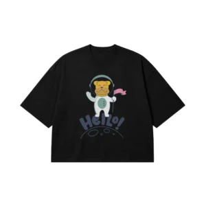 تیشرت باکسی فانتزی طرح سگ فضانورد (Cute Astronaut Dog) کد 9320