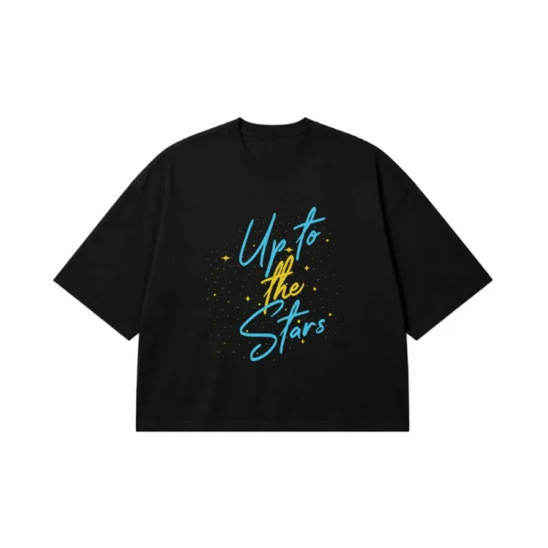 تیشرت باکسی طرح Up To The Stars کد 9334
