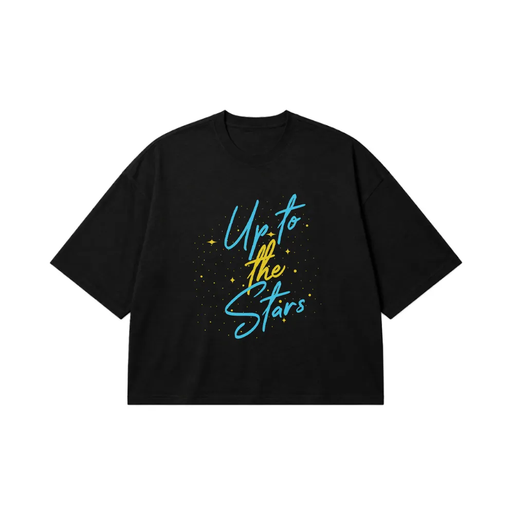 تیشرت باکسی طرح Up To The Stars کد 9334