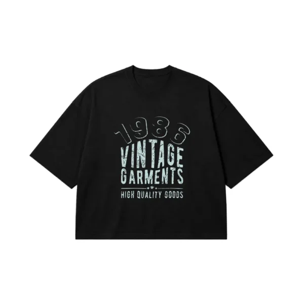 تیشرت باکسی وینتیج طرح 1986 Vintage Garments کد 9398
