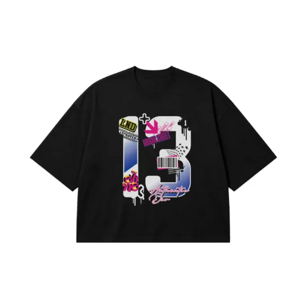 تیشرت باکسی استریت‌ویر طرح کلاژ Urban Street کد 952