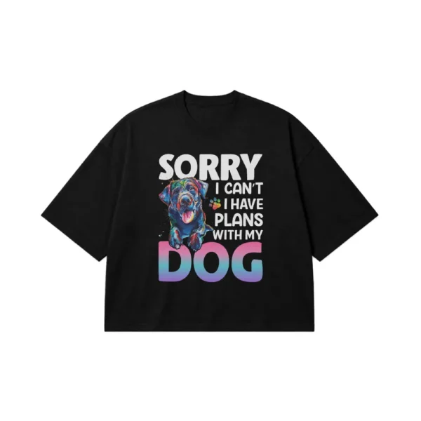 تیشرت باکسی سگ طرح I Have Plans With My Dog کد 9614