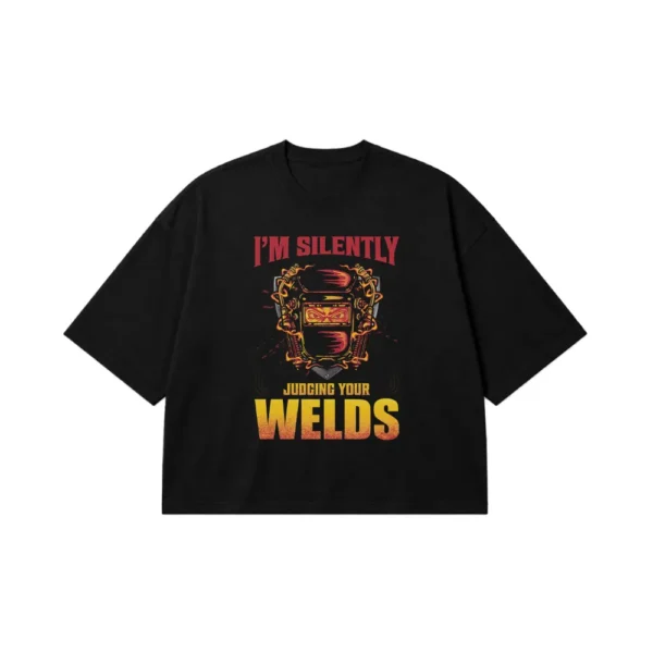 تیشرت باکسی جوشکاری طرح Silently Judging Your Welds کد 9620