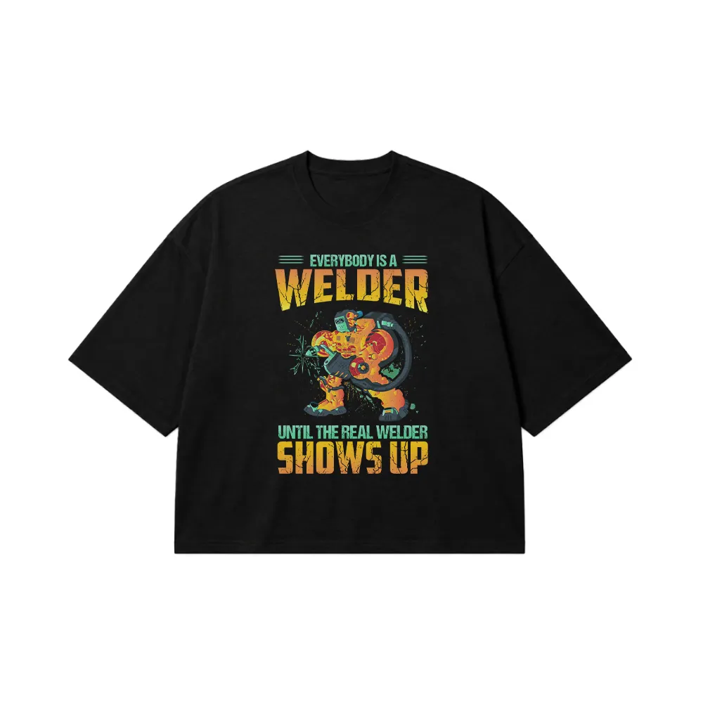 تیشرت باکسی جوشکاری طرح Everybody Is A Welder کد 9621