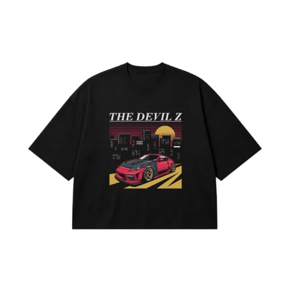 تیشرت باکسی نیسان Z طرح The Devil Z کد 989