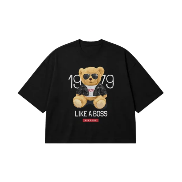 تیشرت باکسی خرس طرح Like A Boss کد 9892