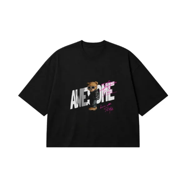 تیشرت باکسی خرس طرح Awesome Style کد 9987
