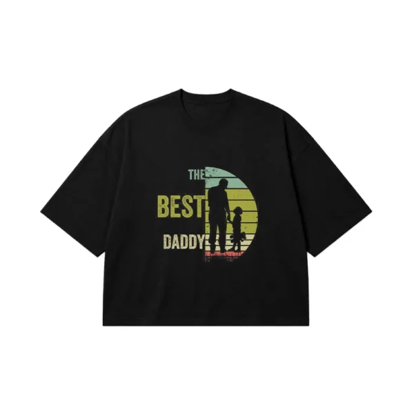 تیشرت باکسی پدر طرح The Best Daddy کد po1030
