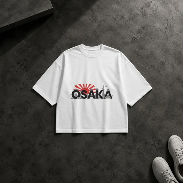 تیشرت باکسی ژاپن طرح شهر اوساکا (Osaka Japan) کد po107
