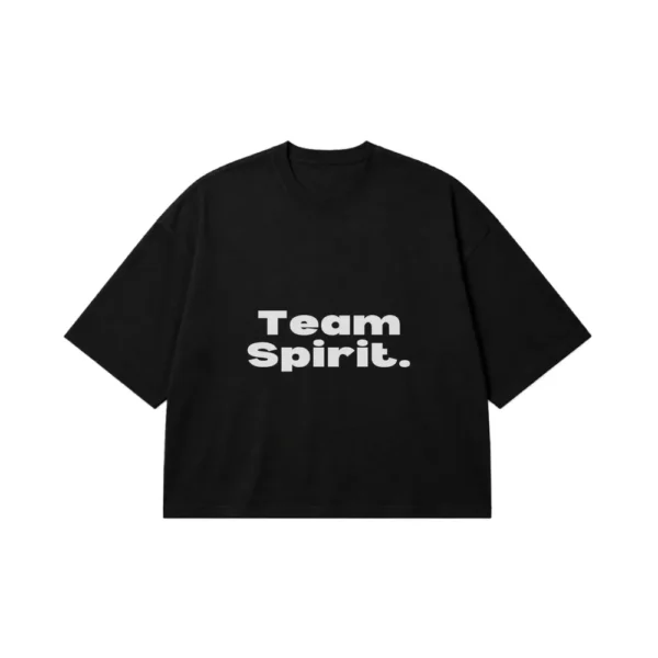 تیشرت باکسی تایپوگرافی Team Spirit کد po1198
