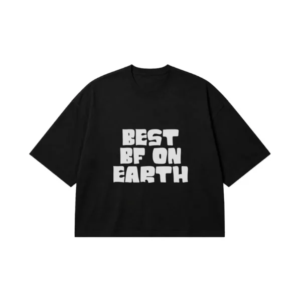 تیشرت باکسی عاشقانه نوشته Best BF on Earth کد po1206
