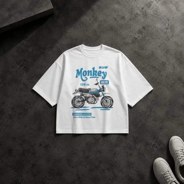 تیشرت باکسی موتور هوندا مانکی 125 (Honda Monkey) کد po1279