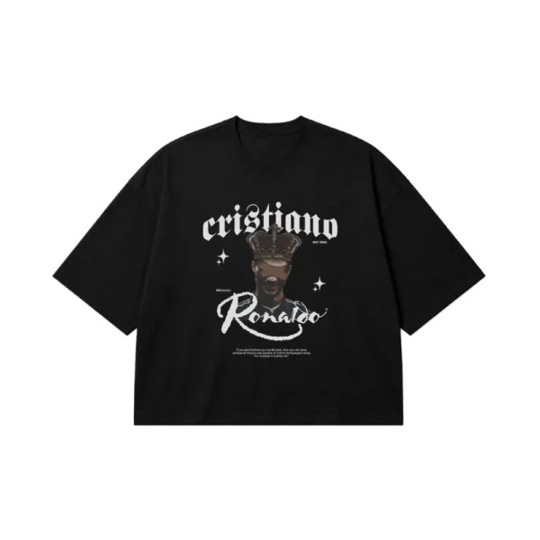 تیشرت باکسی فوتبالی کریستیانو رونالدو طرح پرتره (Cristiano Ronaldo) کد po1293