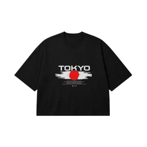 تیشرت باکسی ژاپن طرح پرچم توکیو (Tokyo) کد po1311
