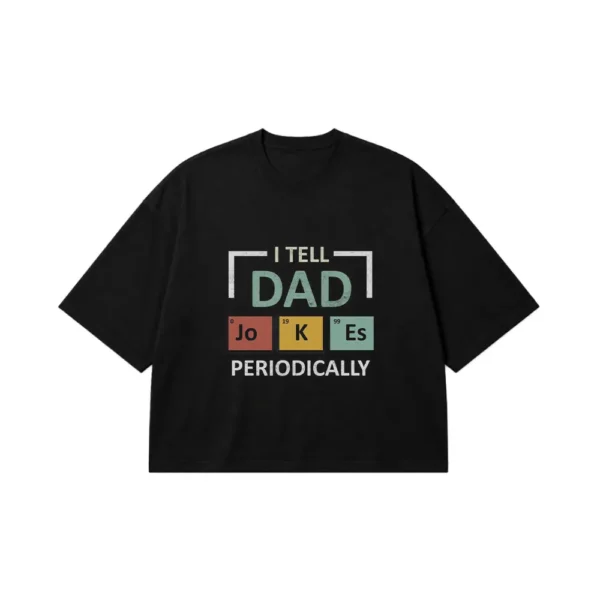 تیشرت باکسی پدر طنز طرح جدول تناوبی Dad Jokes کد po1342