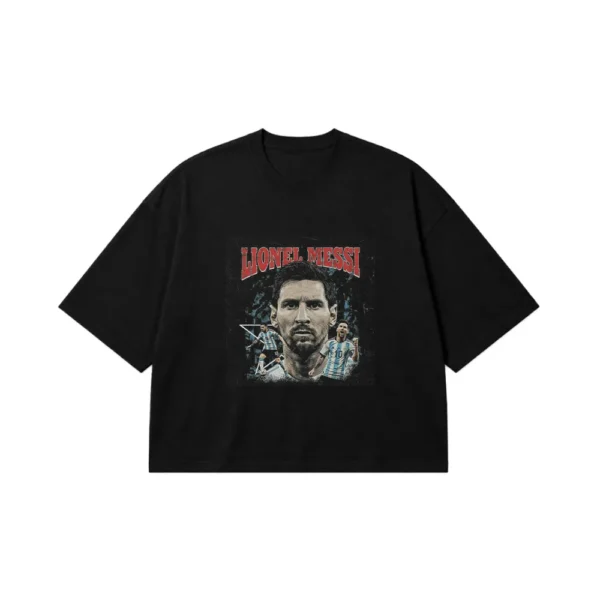 تیشرت باکسی فوتبالی لیونل مسی طرح پرتره (Lionel Messi) کد po1352
