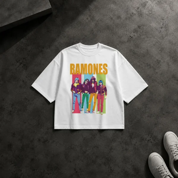 تیشرت باکسی موسیقی طرح گروه رامونز (Ramones) کد po1502