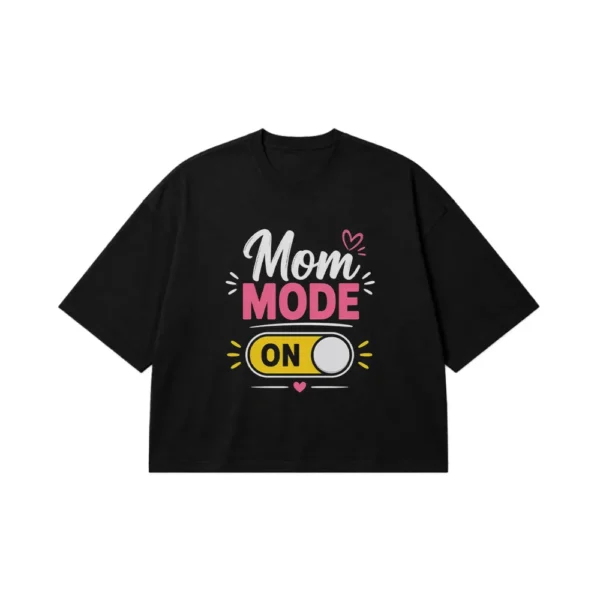 تیشرت باکسی مادر طرح Mom Mode On کد po1544
