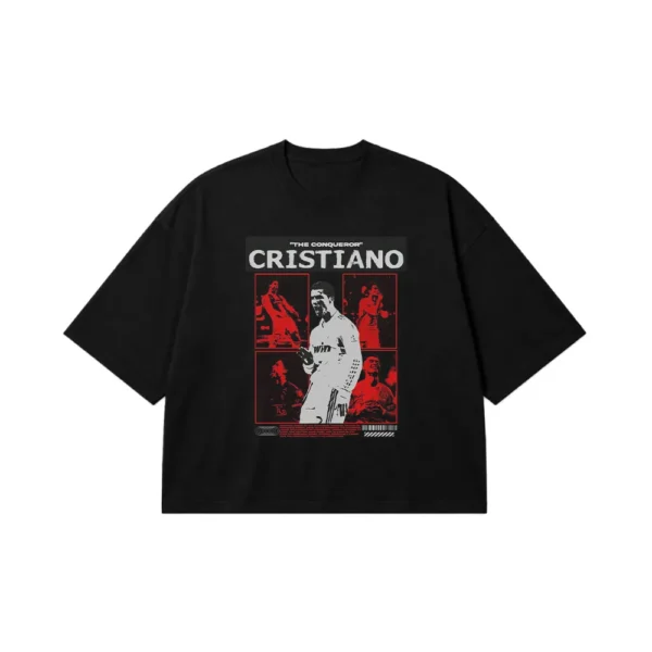 تیشرت باکسی کریستیانو رونالدو طرح وینتیج (Cristiano Ronaldo) کد po1565