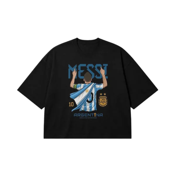 تیشرت باکسی لیونل مسی طرح تیم ملی آرژانتین (Lionel Messi) کد po1630