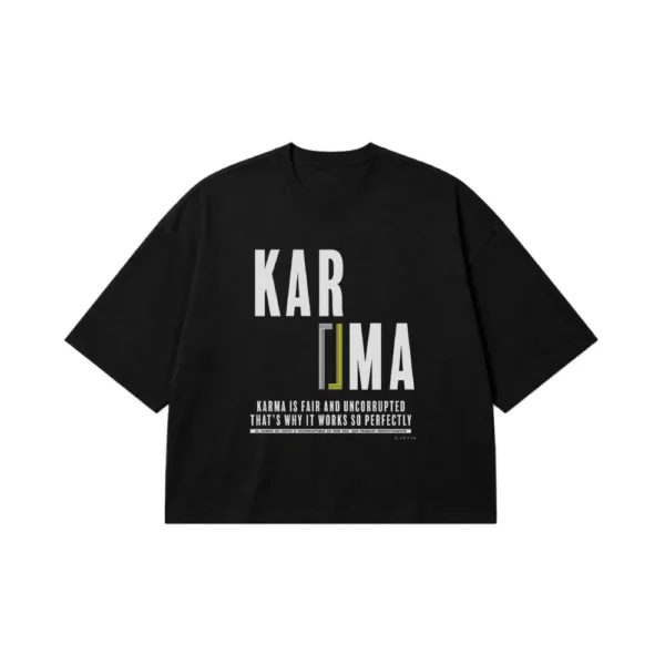 تیشرت باکسی تایپوگرافی کارما (Karma) کد po1702