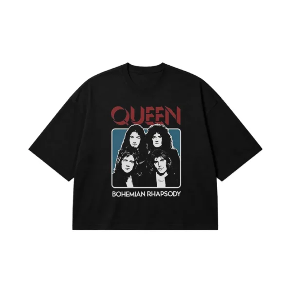 تیشرت باکسی گروه کویین طرح Bohemian Rhapsody (Queen) کد po1717
