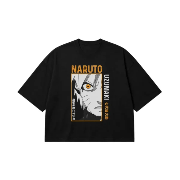 تیشرت باکسی انیمه ناروتو طرح ناروتو اوزوماکی (Naruto Uzumaki) کد po1730