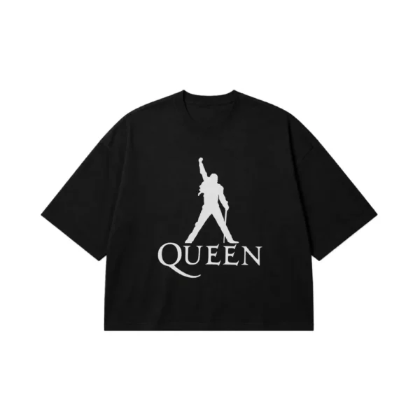 تیشرت باکسی کویین طرح فردی مرکوری (Queen) کد po1820