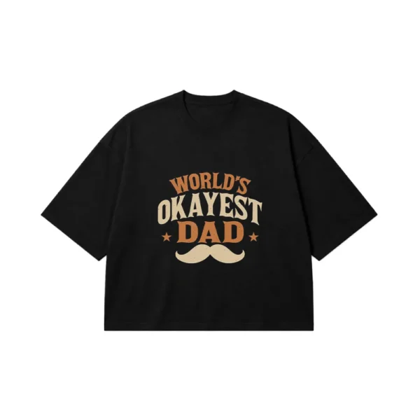 تیشرت باکسی پدر طرح World’s Okayest Dad کد po1880