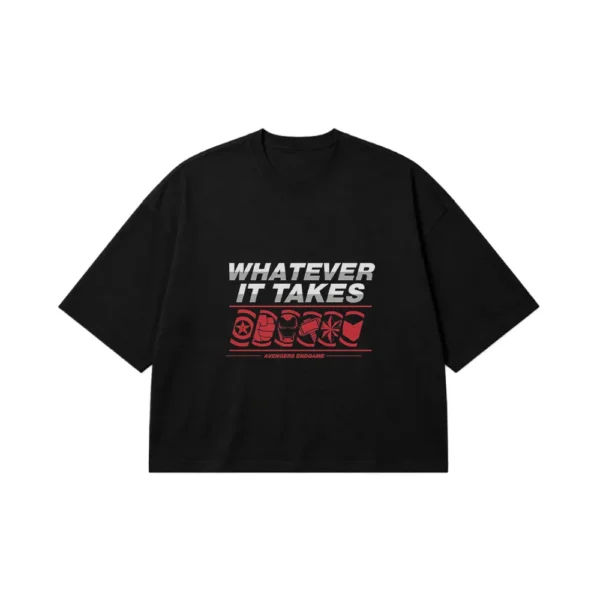 تیشرت باکسی تایپوگرافی انگیزشی Whatever It Takes کد po1885