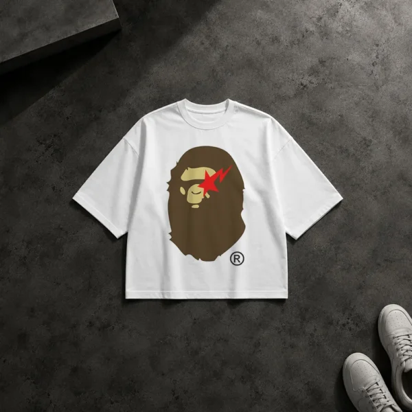 تیشرت باکسی بیپ طرح لوگوی لیزری (BAPE) کد po1900