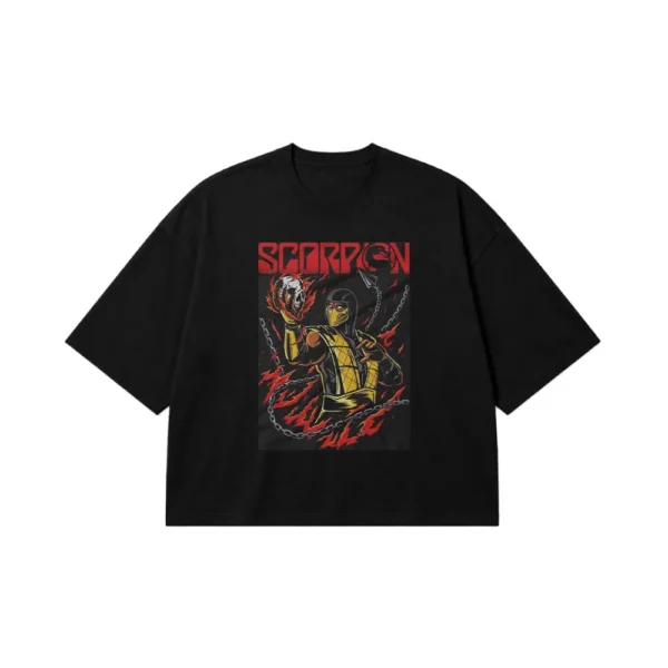 تیشرت باکسی مورتال کامبت طرح اسکورپیون (Scorpion) کد po1913