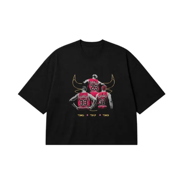 تیشرت باکسی بسکتبال طرح شیکاگو بولز (Chicago Bulls) کد po1942