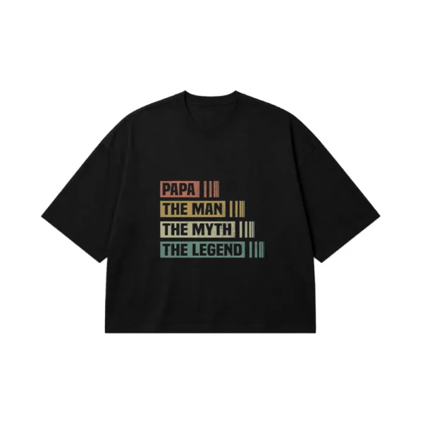 تیشرت باکسی روز پدر نوشته پدر، مرد، افسانه (The Man The Myth The Legend) کد po1951