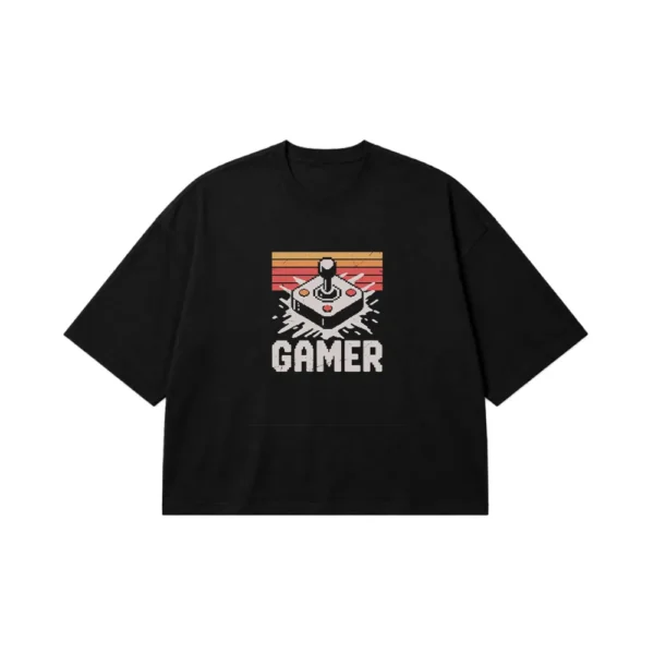 تیشرت باکسی گیمر طرح جوی‌استیک رترو (Gamer) کد po1975