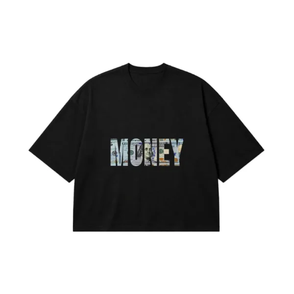 تیشرت باکسی تایپوگرافی پول طرح شهری (Money) کد po2032