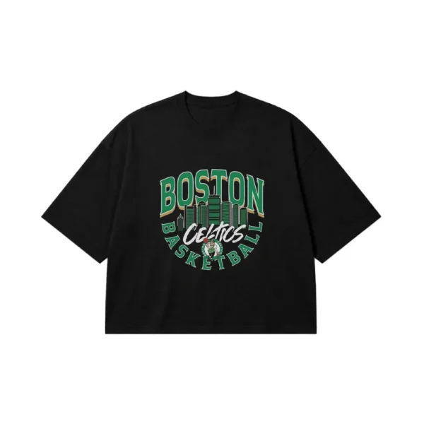 تیشرت باکسی بسکتبال بوستون سلتیکس طرح وینتیج (Celtics) کد po205