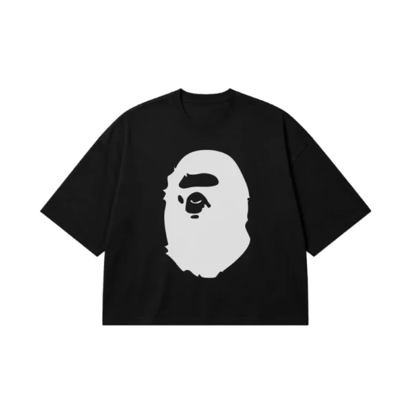 تیشرت باکسی بیپ طرح لوگوی سر میمون (BAPE) کد po2087