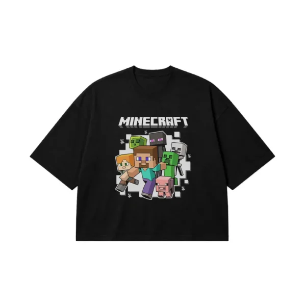 تیشرت باکسی ماینکرافت طرح شخصیت‌ها (Minecraft) کد po2133